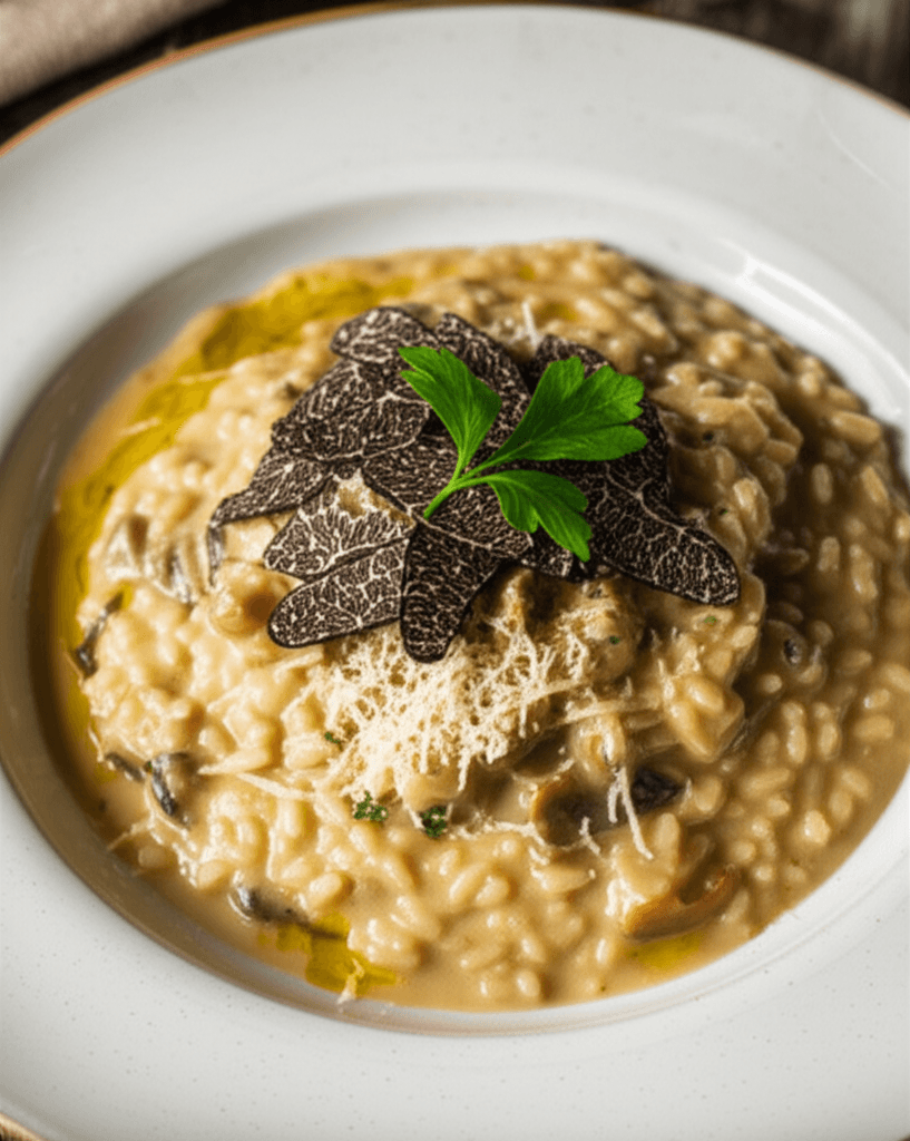 Risotto de hongos con trufa