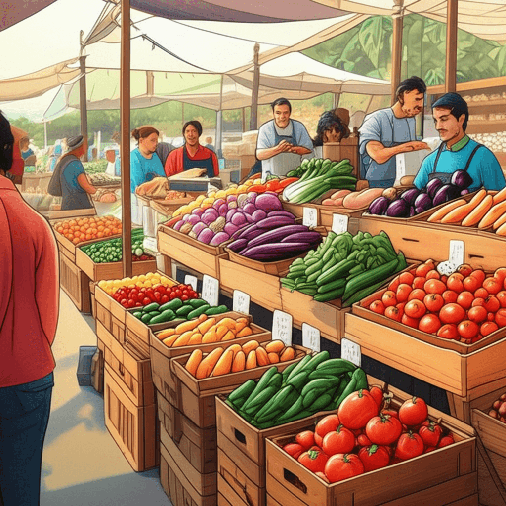 Guía de mercados con productos frescos