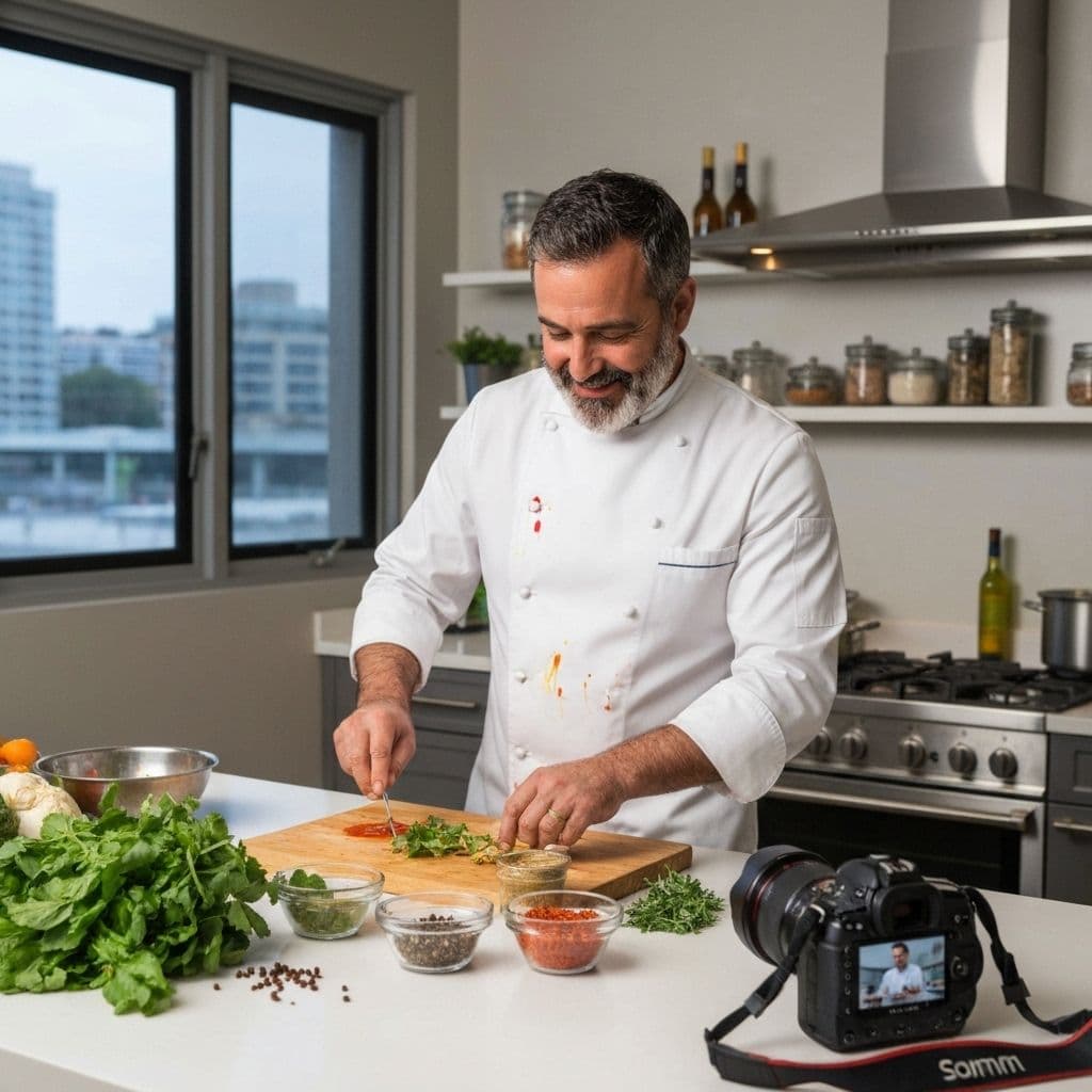 Cocinando en la cocina